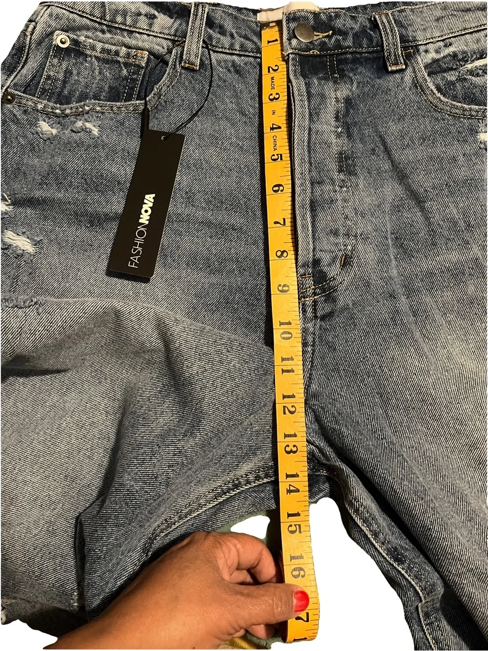 Fashion Nova On Trend 90’s Baggy Wide Leg Jean Med Blue Wash Size 13